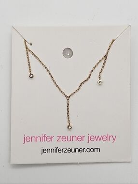 JENNIFER ZEUNER | Colette plated yellow gold adjustable cable chain